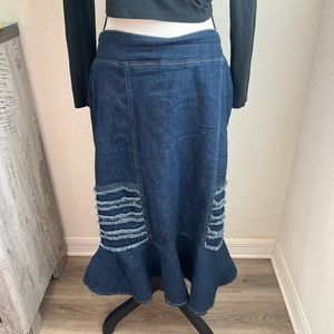 Denim Y2K maxi skirt